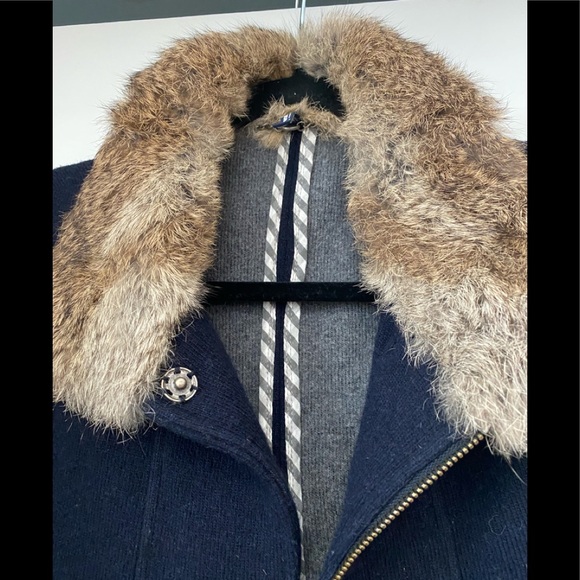 Woolrich wool Sweater Jacket with real fur - Picture 8 of 14